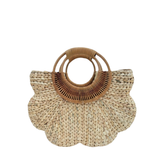 Water Hyacinth Bag With Rattan Handle 1